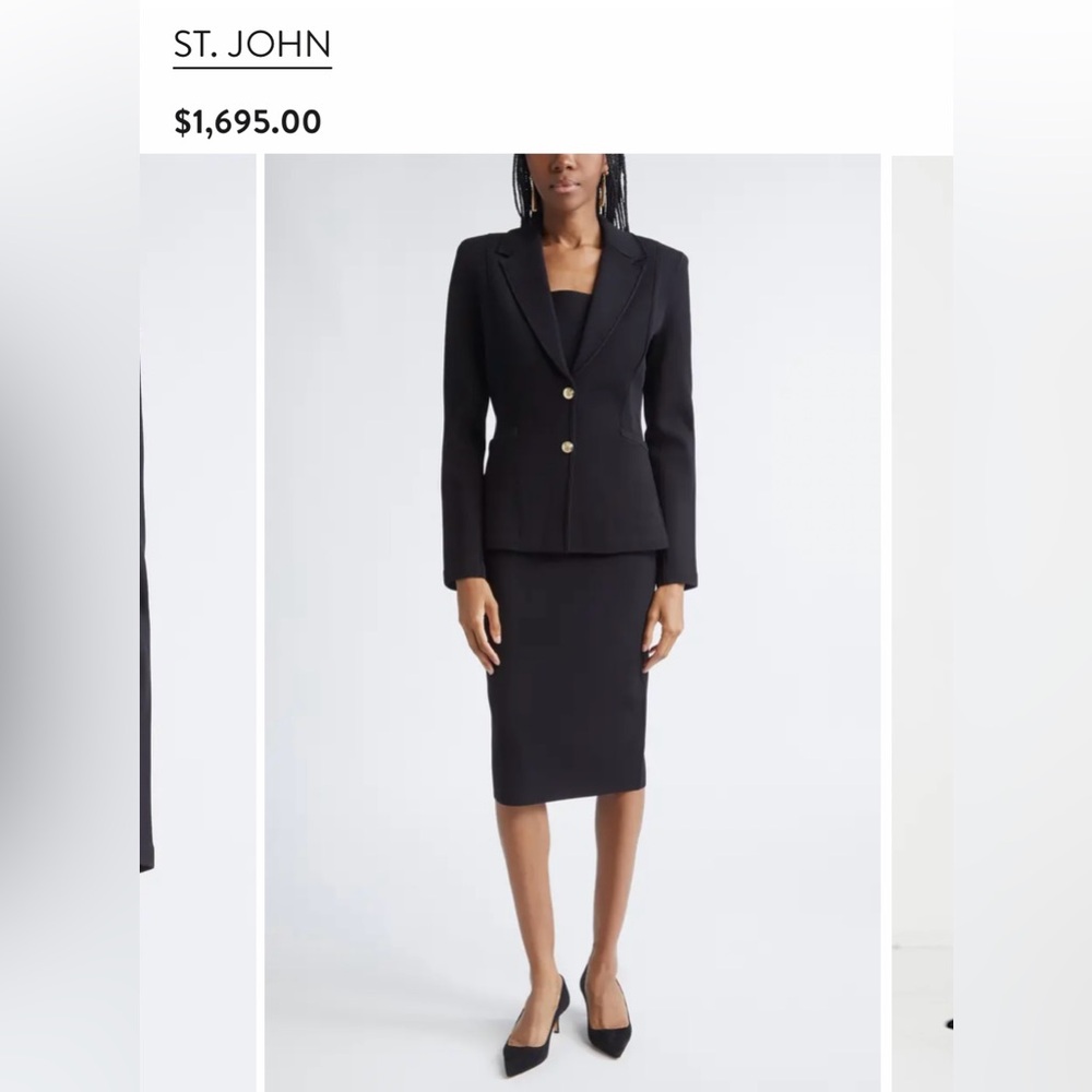 GORGEOUS St John Collection by Mary Gray Blazer. Size 8 and skirt size 10.